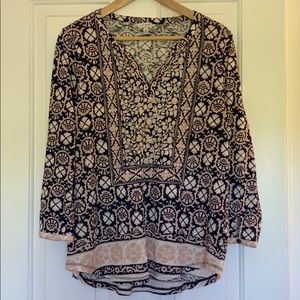 Lucky Brand floral paisley peasant blouse. NWOT